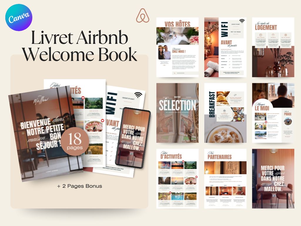 Livret Accueil Personnalisable Airbnb sur Canva Livret Accueil Personnalisable Airbnb sur Canva